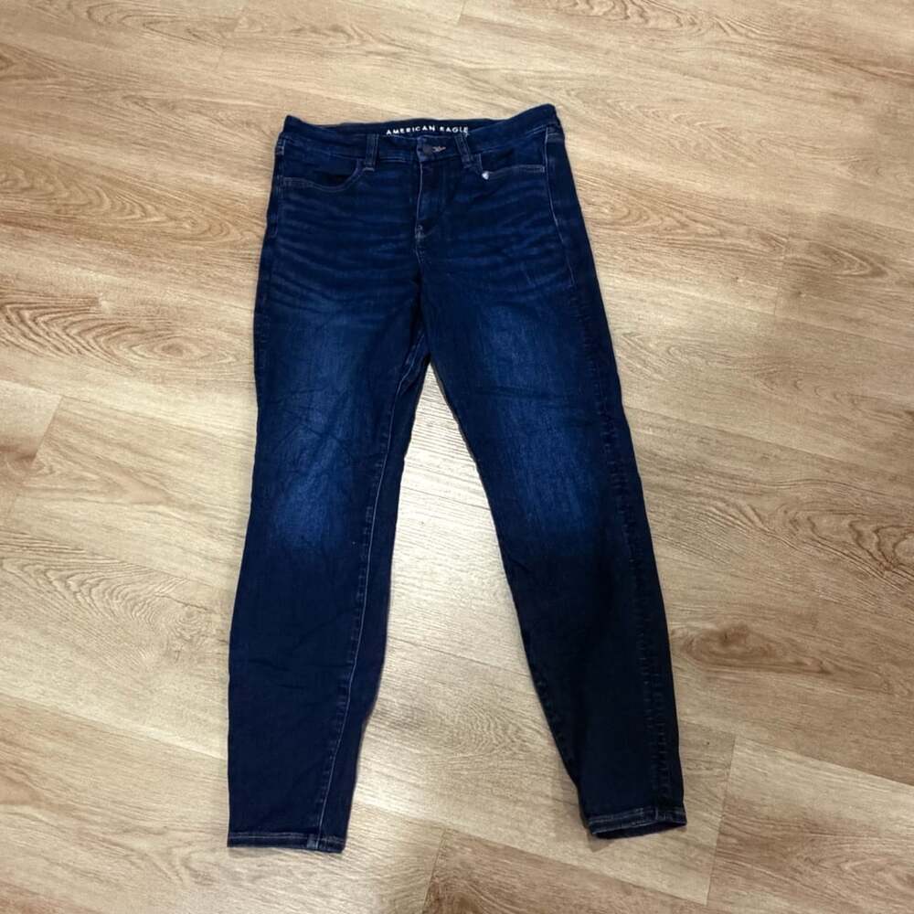 American Eagle Next Level Stretch Jeans Size 12 Dark Wash Denim